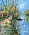 La  Loire au ponts de Cé  ( Maine et Loire ) 65 cm x 54 cm