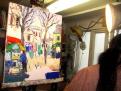 Tableau a l'atelier ..Place Du Tertre (Montmartre) 55x46