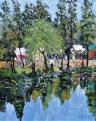 Paysage de Segré 81 cm x 65 cm concours de peinture en plein air A Segré le 01 09 2019 , j'ai reçu le 4ème prix