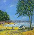 Pécheurs  ( Bois de la chaise Noirmoutier ) 60 x 60