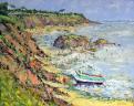 Peinture a l'atelier plage du kerou le Pouldu ( Bretagne ) 92 x 73