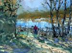 Promeneur  Sainte  Gemmes sur Loire 61 x 46 