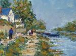 Promeneurs ( La Pointe de Bouchemaine ) 46 x 38