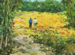 Promeneurs en Anjou 65 x 54