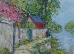 Promeneurs a Sainte Gémmes sur Loire 30 x 40