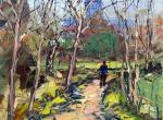 Promeneur a la Dagueniere 61 x 50