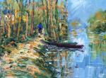 La  Loire au ponts de Cé  ( Maine et Loire ) 65 cm x 54 cm
