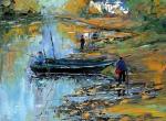 Pécheurs a Bouchemaine ( Maine et Loire ) 65 x 54