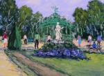 le kiosque du jardin du mail (angers) 65x50