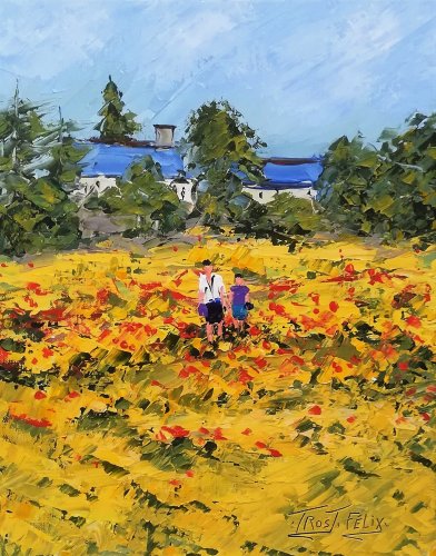 Champs de coquelicots ( Sorges les Ponts de Cé ) 41 x 33