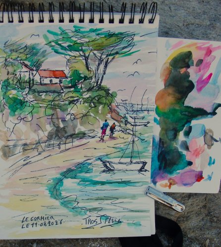 Le Cormier ( La Plaine sur Mer ) Aquarelle et Feutre 