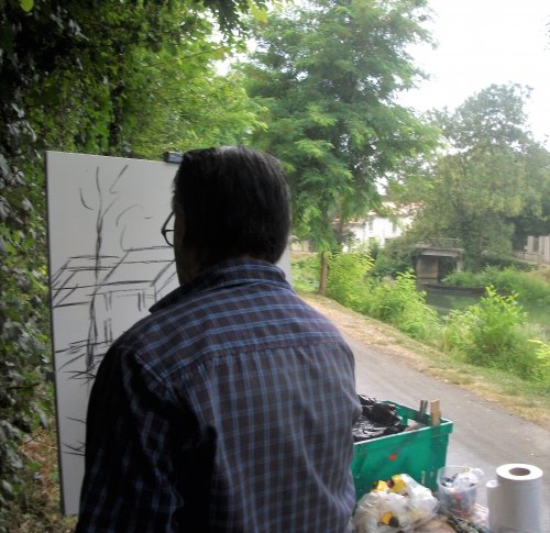 Concours de peinture en plein air a Coulon marais Poitevin ( Deux Sèvres )Juillet 2022