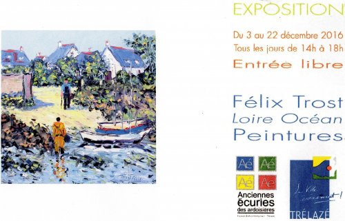  Exposition Félix Trost du 3 au 22 décembre 2016 aux Anciennes écuries des ardoisières rue Ferdinand Vest Trélazé