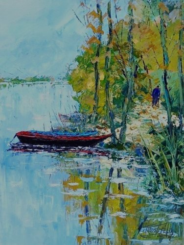 La loire en crue 61 x 46