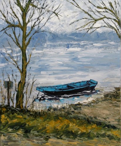 La loire en crue a la Dagueniere 73 x 60
