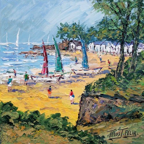 La plage des dames ( Noirmoutier ) 30 x 30 Non Dispo