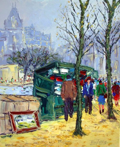 Les Bouquinistes  ( Paris )  61 x 50