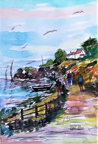 Noirmoutier Aquarelle et crayon Aquarelle  64 x 44