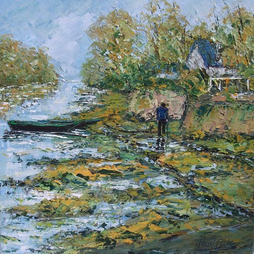 Paysage de Bouchemaine ( Maine et Loire ) 60 x 60   