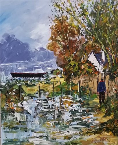 Paysage de Bouchemaine ( Maine et Loire ) 73 x 60