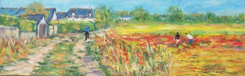 Paysage de Sorges ( Les Ponts de Cé Maine et  Loire ) 60 x 20