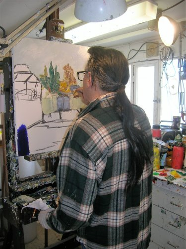 Peinture a l'atelier 2017.