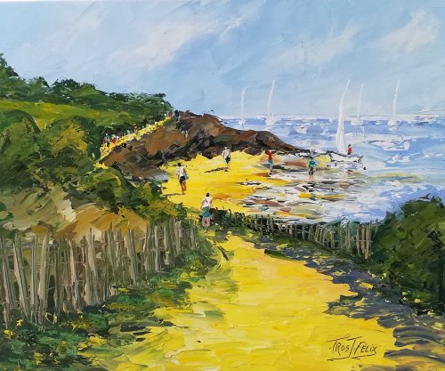 Sentier cotier . ( Préfailles ) 65 x 54