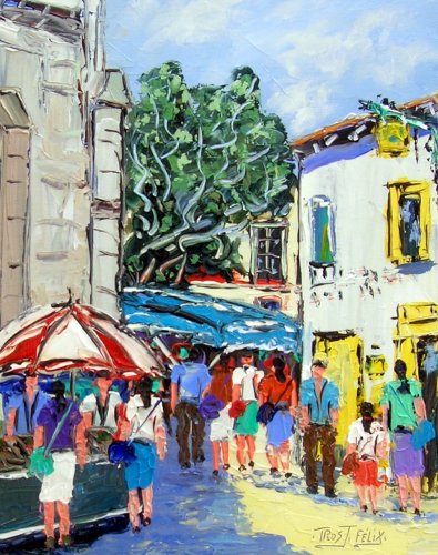 jour de marché a st gilles croix de  vie 41x33  non dispo