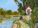 Promeneurs a Sainte Gemmes sur Loire 40 x 30