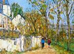 Promeneurs a Bouchemaine ( Maine et loire ) 55 x 46