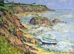 Peinture a l'atelier plage du kerou le Pouldu ( Bretagne ) 92 x 73